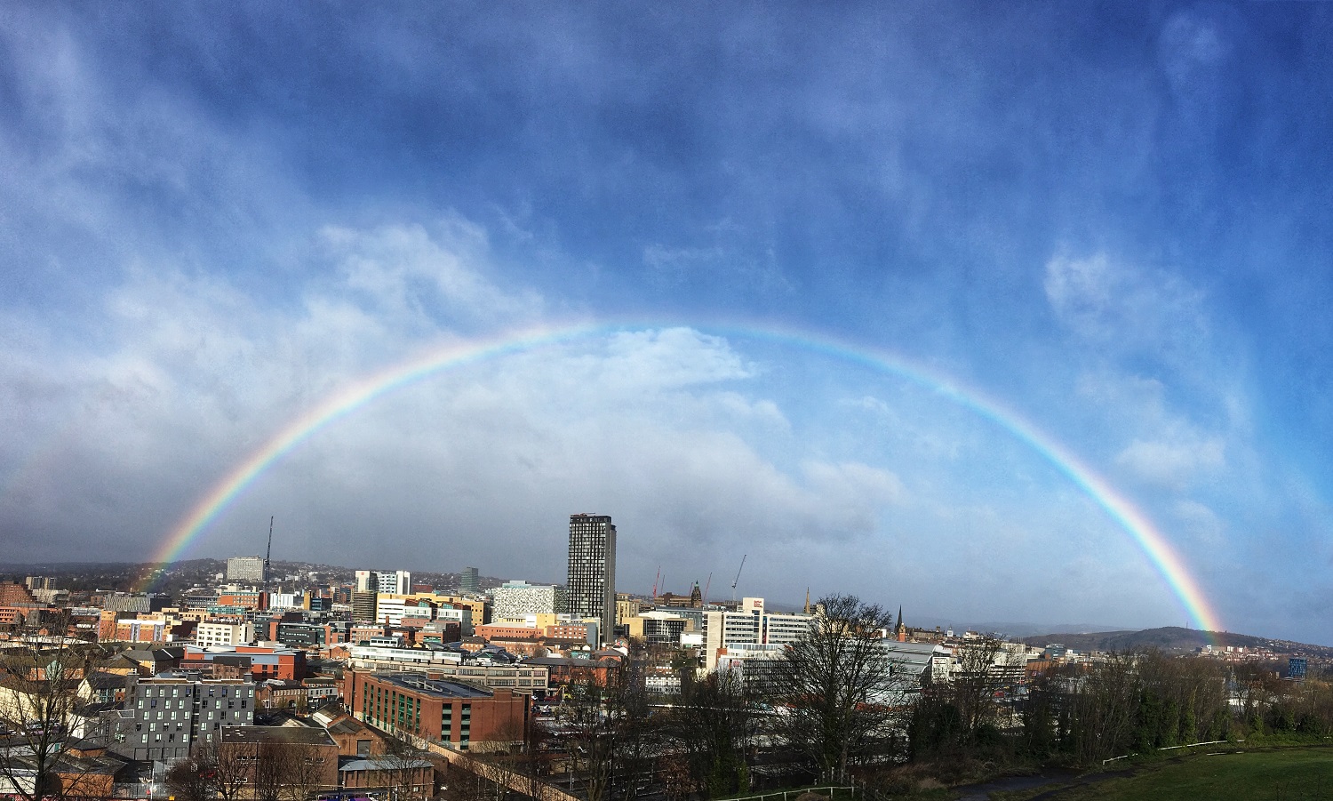The view over Sheffield city centre
