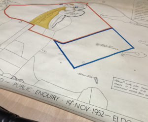 Plan of quarry created for 1952 public enquiry