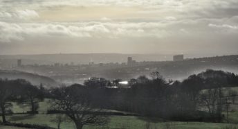 Looking out over Sheffield from the northern edge of the city