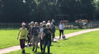 Dore Village Society and CPRE members on a walk to Haythornthwaite Wood in July 2023